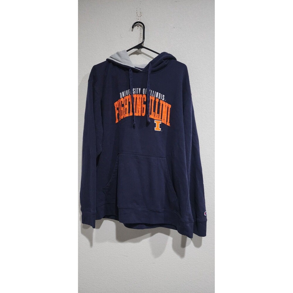 Illinois Fighting Illini Men's Size XL Navy Blue Hoodie Sweatshirt